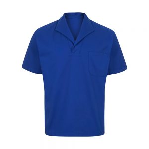 CAMISA GOLA ITALIANA MANGA CURTA AZUL ROYAL